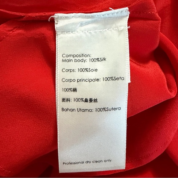 3.1 Phillip Lim Red Layered Silk Mini Dress Size 6 - 23012 - Picture 8 of 10